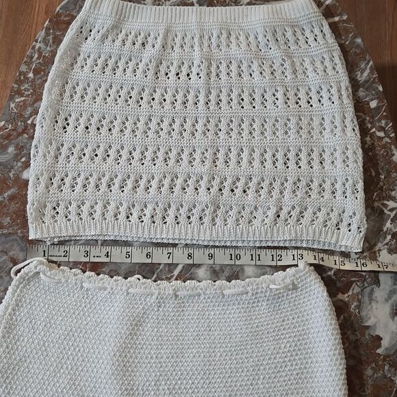 Crochet White Two-Piece Outfit - Picture 10 of 13
